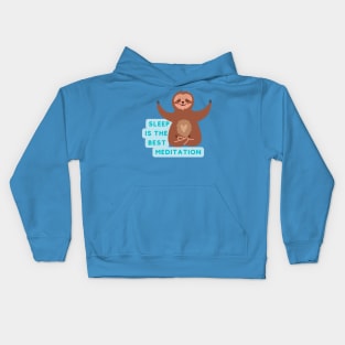 Meditating Sloth Kids Hoodie